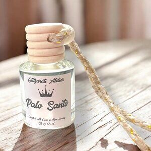Palo Santo Hanging Glass Car Oil Diffuser Freshener 8ml